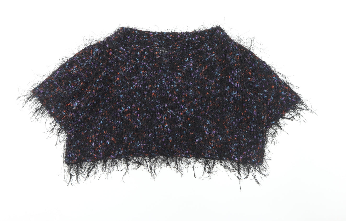 Topshop Women's Multicoloured Cropped Blouse Size 16