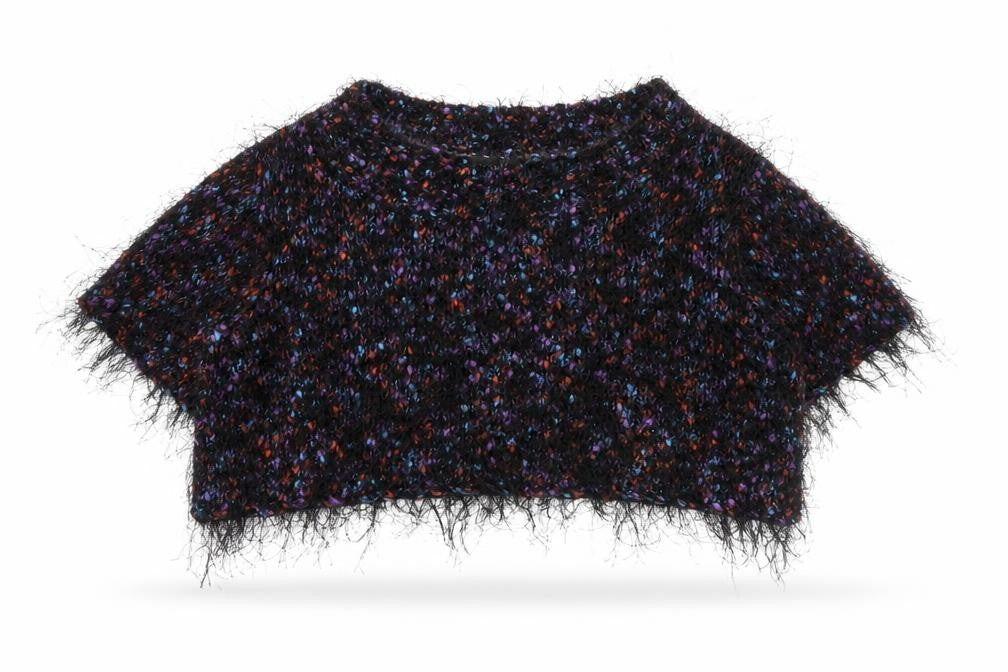Front view of Topshop Women's Multicoloured Cropped Blouse, size 16