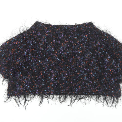 Topshop Women's Multicoloured Cropped Blouse Size 16