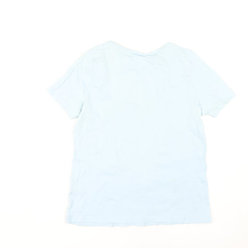 Damart Women's Blue Cotton T-Shirt, Size 14