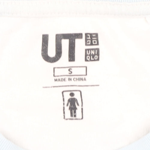Uniqlo Women's White T-Shirt, Size S, Casual Style