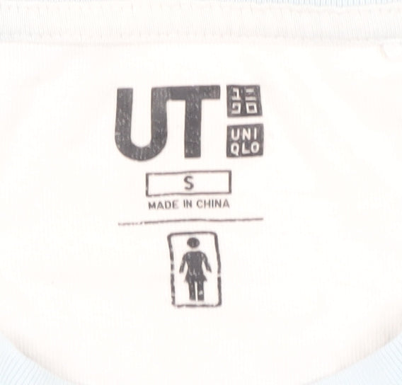 Uniqlo Women's White T-Shirt, Size S, Casual Style