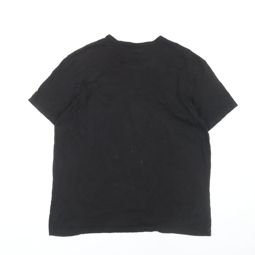 Calvin Klein Men's Black L T-Shirt, Cotton Crew Neck