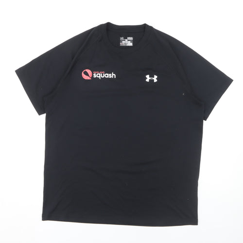 Under Armour Men's Black T-Shirt M Squash Short Sleeve