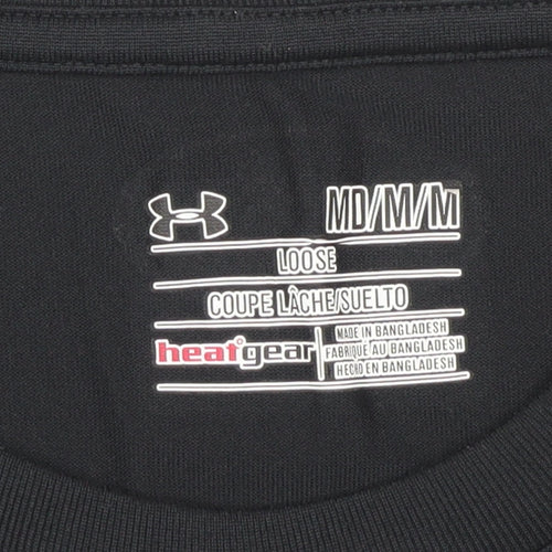 Under Armour Men's Black T-Shirt M Squash Short Sleeve