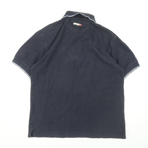 Ellesse Men's Black Polo Shirt - Medium