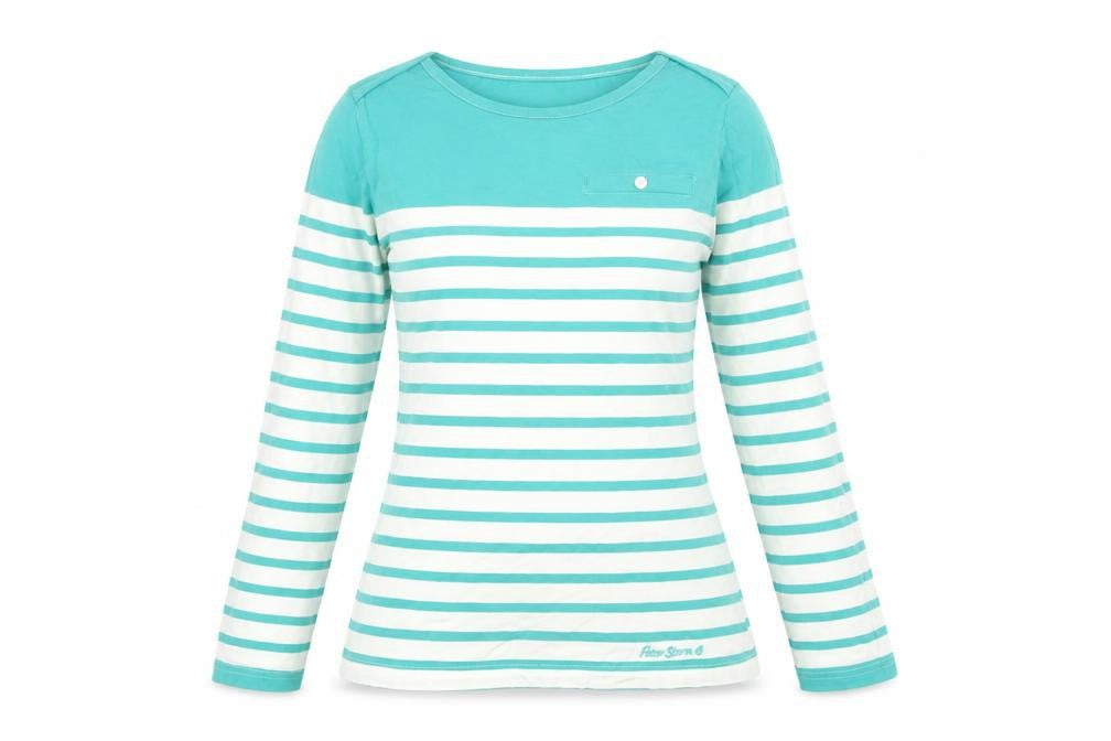 Peter Storm Women’s Green Striped Long Sleeve T-Shirt