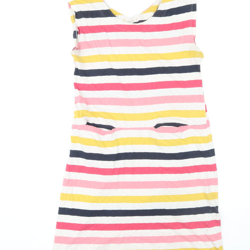 White Stuff Women's Multicoloured Striped Dress, Size 10, Cotton