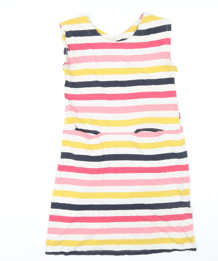 White Stuff Women's Multicoloured Striped Dress, Size 10, Cotton