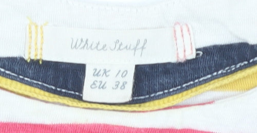 White Stuff Women's Multicoloured Striped Dress, Size 10, Cotton