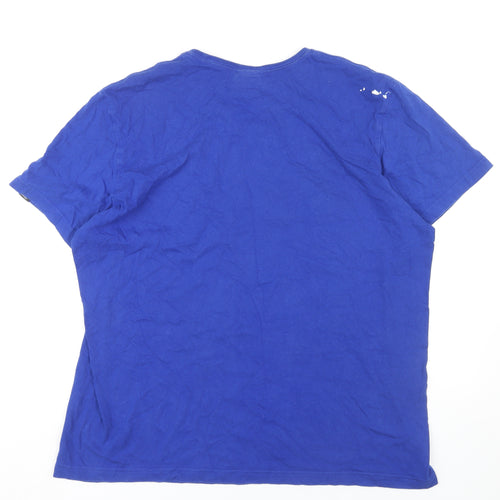 Adidas Men's Blue XL Graphic Print T-Shirt