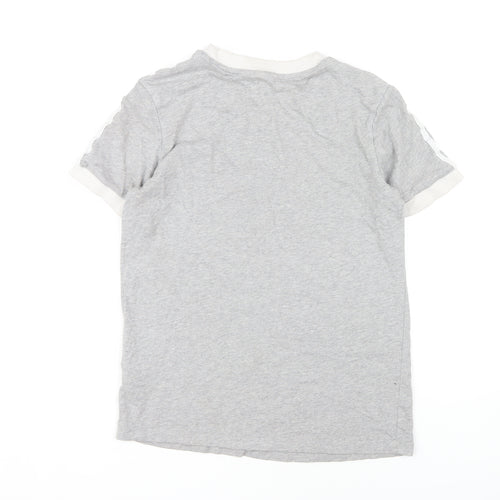 Adidas Women's Grey Ringer T-Shirt Size 10
