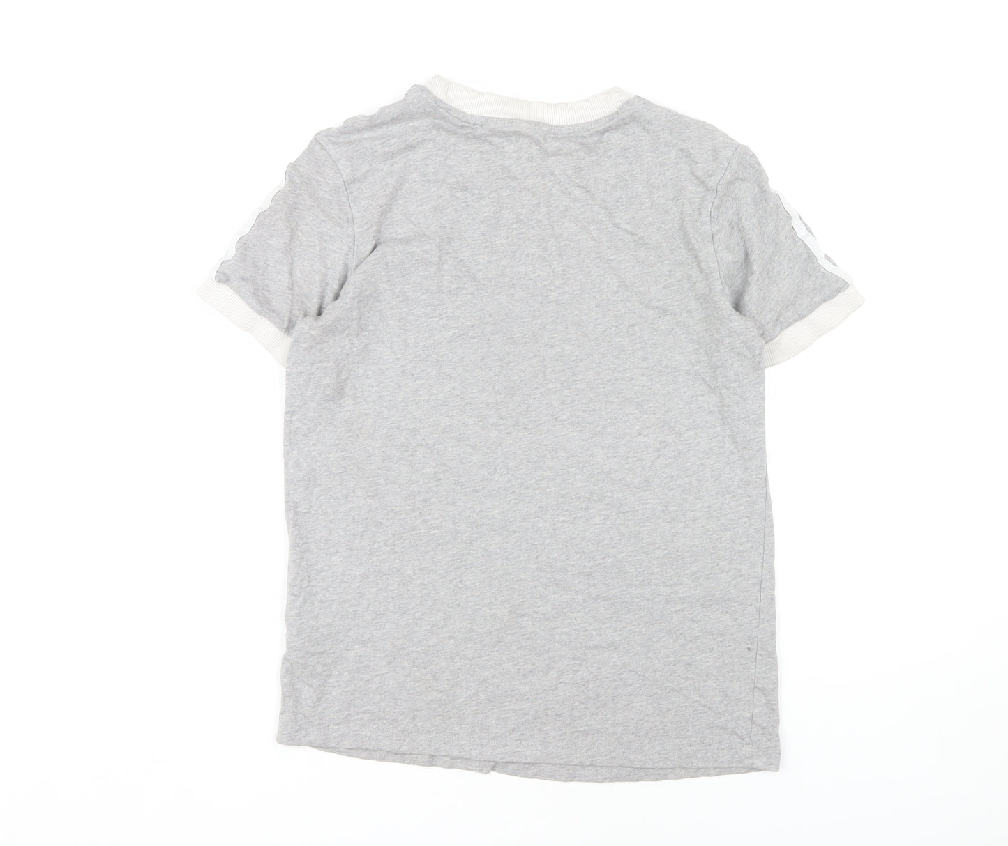 Adidas Women's Grey Ringer T-Shirt Size 10