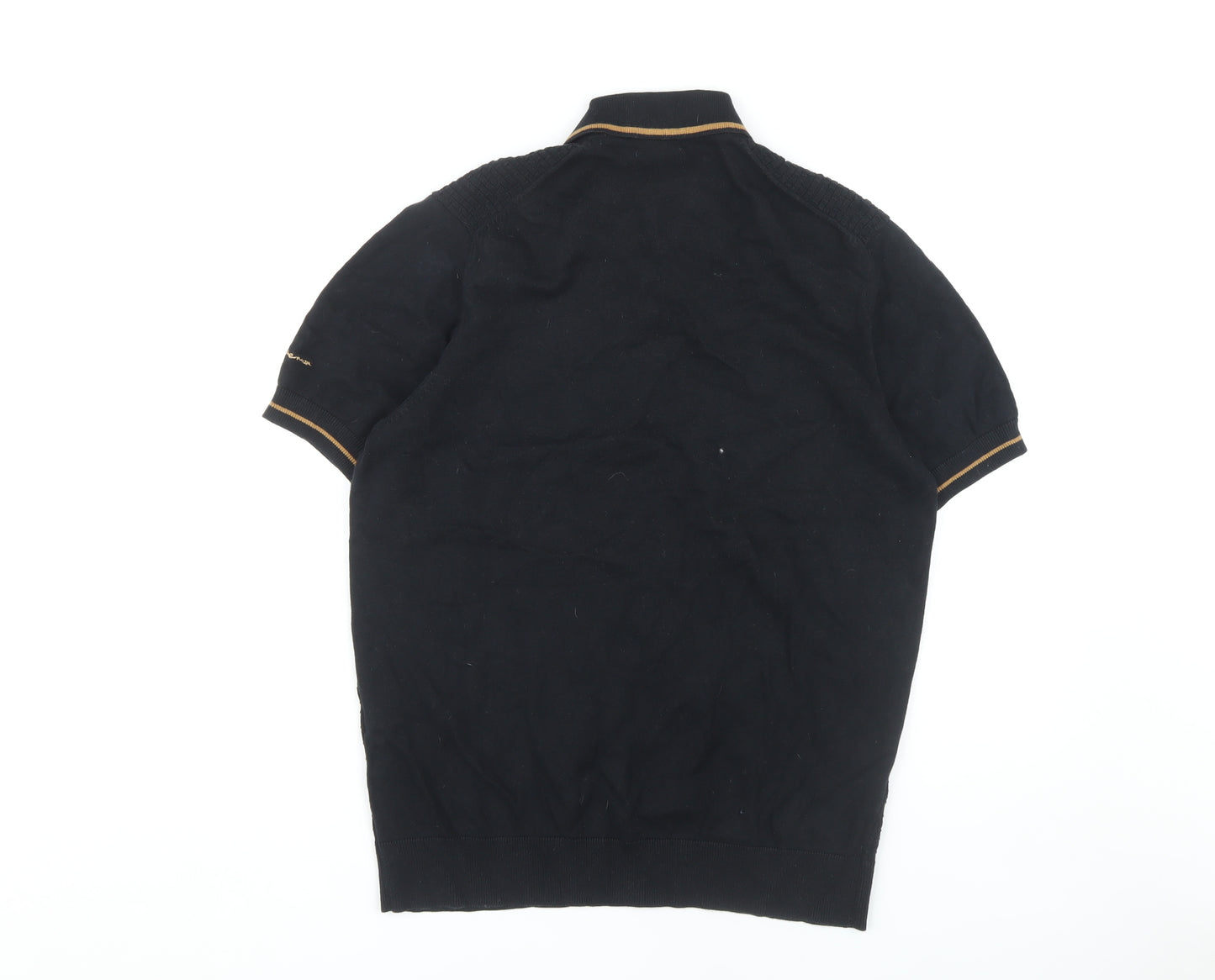 Ben Sherman Men's Black Cotton Polo Shirt L