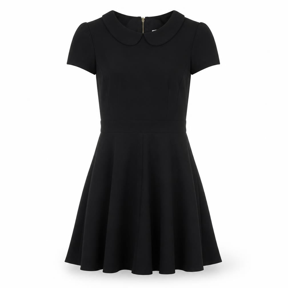 Front view of Red Herring Women's Black Fit & Flare Dress, size 10