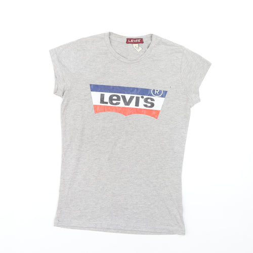 Levi's Girls Grey Logo T-Shirt - Size S, Casual Style