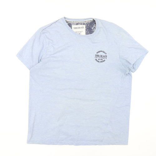 SoulCal & Co Men's Large Blue Crew Neck T-Shirt