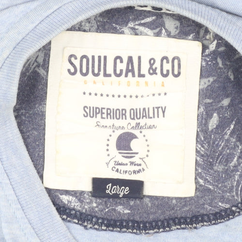 SoulCal & Co Men's Large Blue Crew Neck T-Shirt