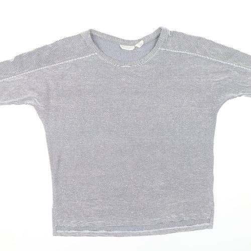 Christian Siriano Women’s Blue Striped T-Shirt, Size S