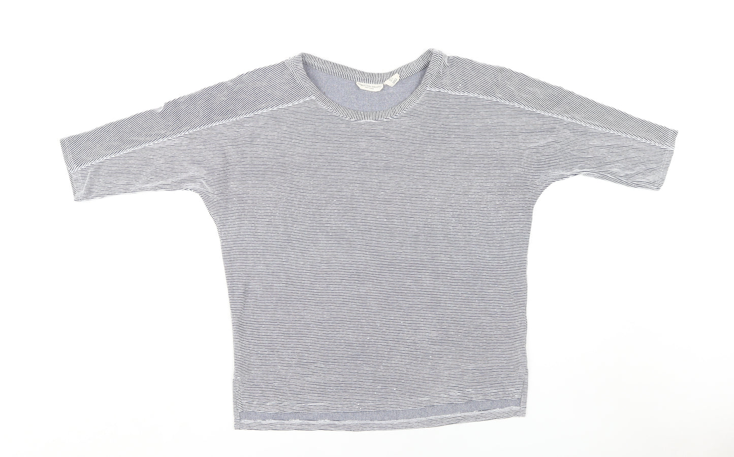 Christian Siriano Women’s Blue Striped T-Shirt, Size S