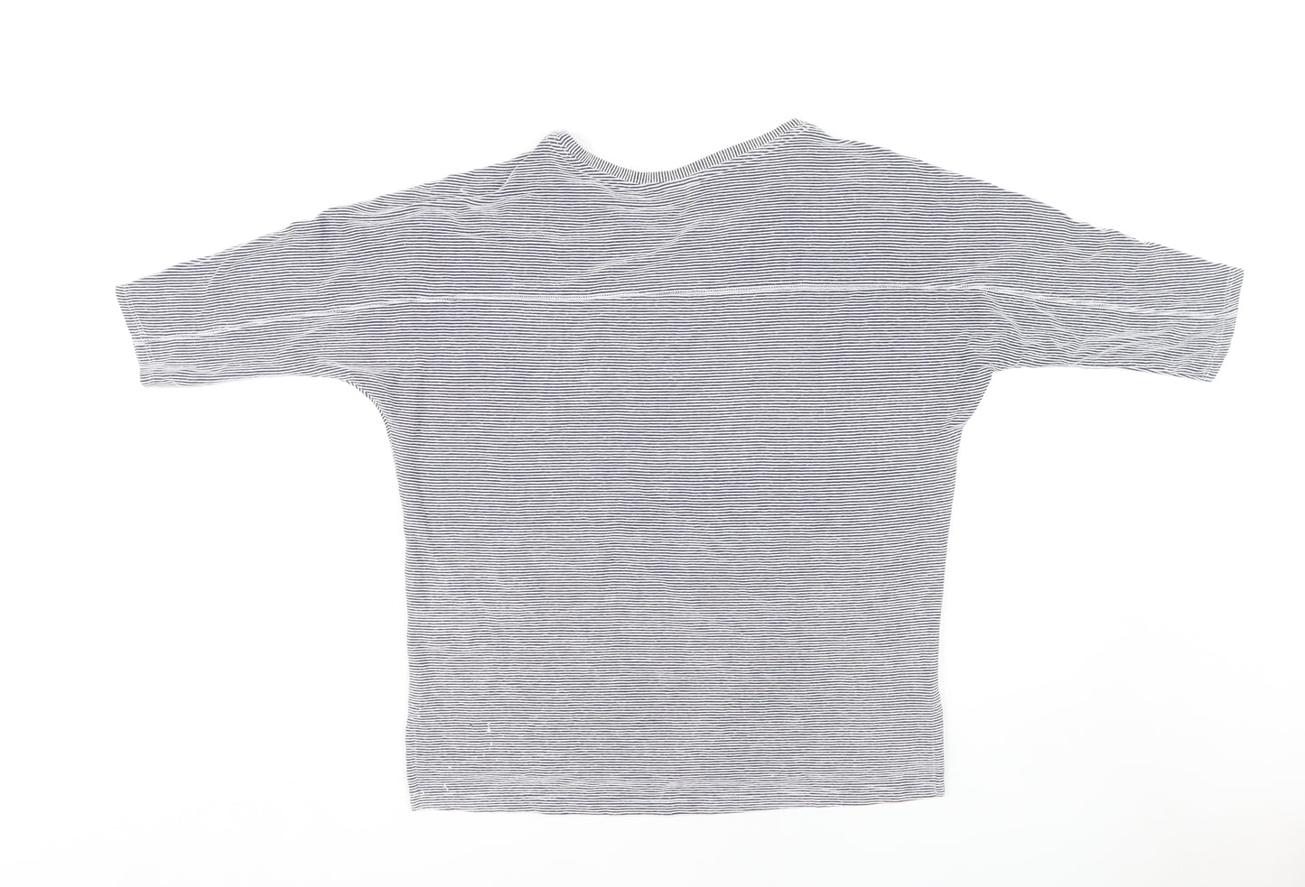 Christian Siriano Women’s Blue Striped T-Shirt, Size S