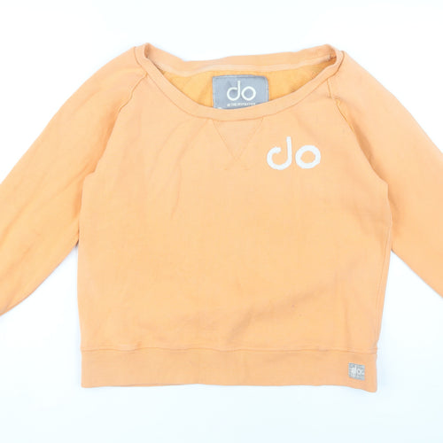 do Women’s Orange Sweatshirt M Logo Raglan Casual
