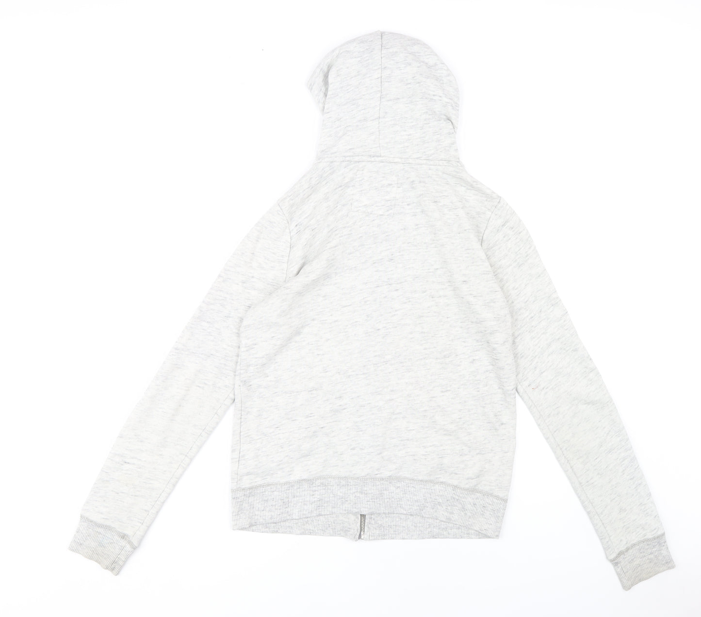 Hollister Women's Grey Full Zip Logo Hoodie S