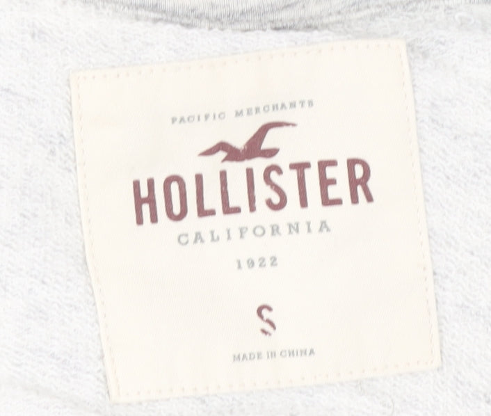 Hollister Women's Grey Full Zip Logo Hoodie S