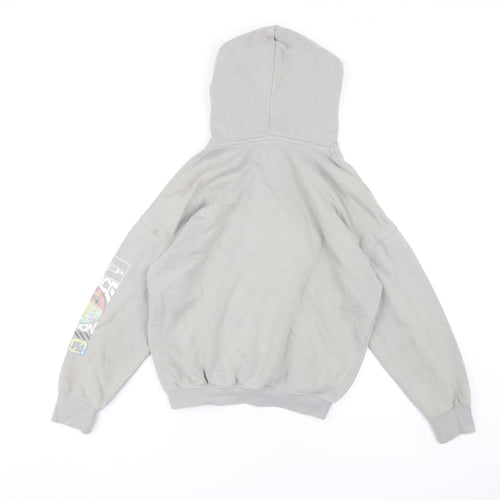 H&M Girls Grey NASA Graphic Print Pullover Hoodie 8-10 Years