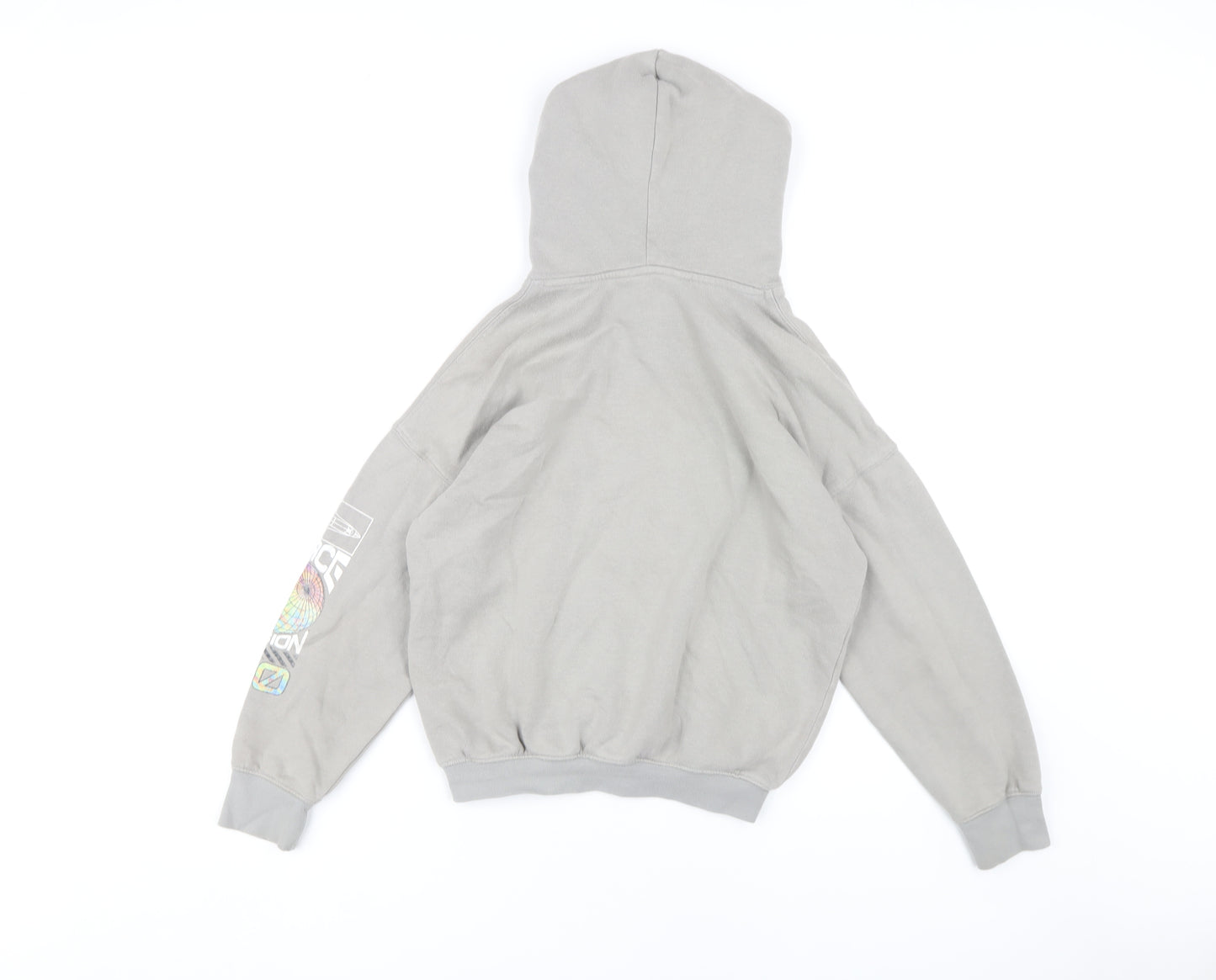 H&M Girls Grey NASA Graphic Print Pullover Hoodie 8-10 Years