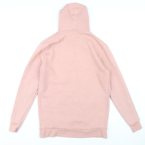 11 Degrees Men's Pink Pullover Hoodie M Logo