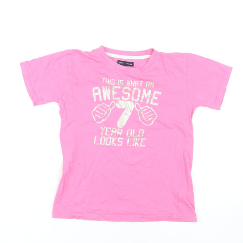 Edward Sinclair Pink Girls T-Shirt 7-8 Years Graphic Print