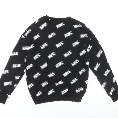 H&M Boys Black Marvel Pullover Sweatshirt 12-14 Years