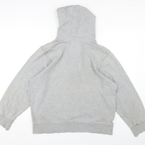 Mantaray Men's Grey Henley Hoodie, Size L