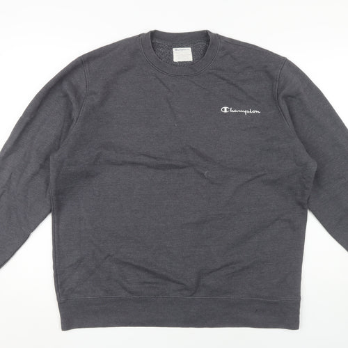 Champion Men's Black Pullover Sweatshirt - Size L