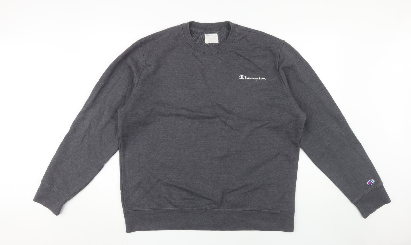 Champion Men's Black Pullover Sweatshirt - Size L