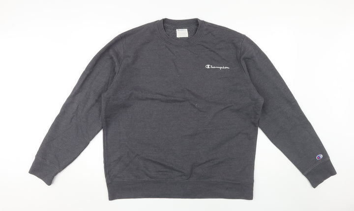 Champion Men's Black Pullover Sweatshirt - Size L