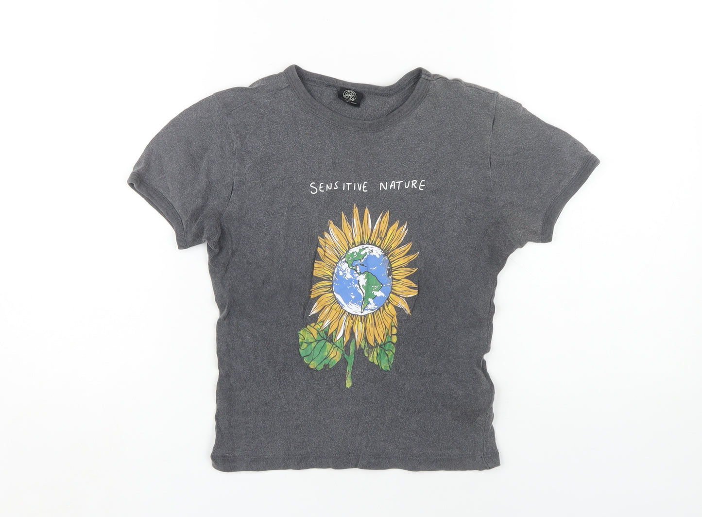Urban Outfitters Grey Women's T-Shirt, Nature Graphic, S