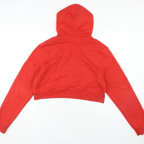 Puma Women's Red Hoodie Size 14 - Logo Pullover