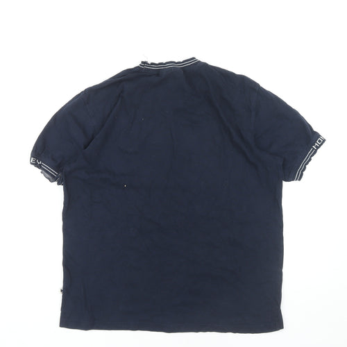 Money Men's Blue Small Crew Neck T-Shirt with Logo