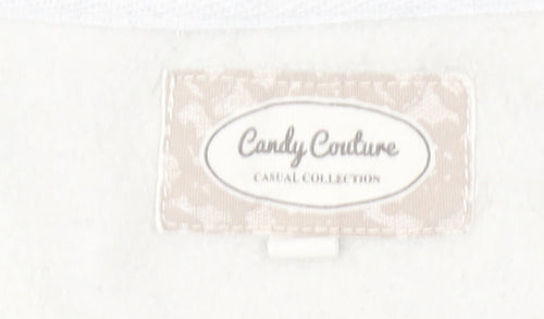 Candy Couture Girls White Pullover Sweatshirt, Size 15