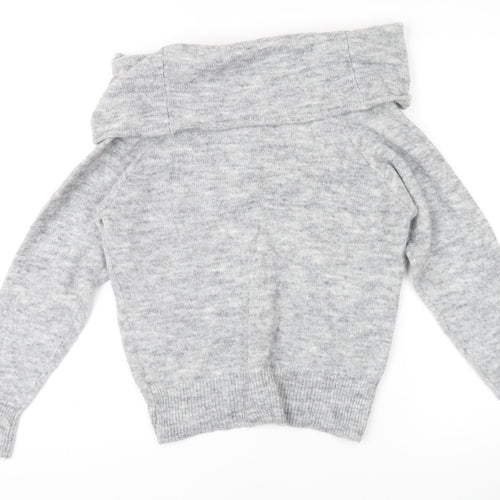H&M Women Grey Cowl Neck Jumper XS