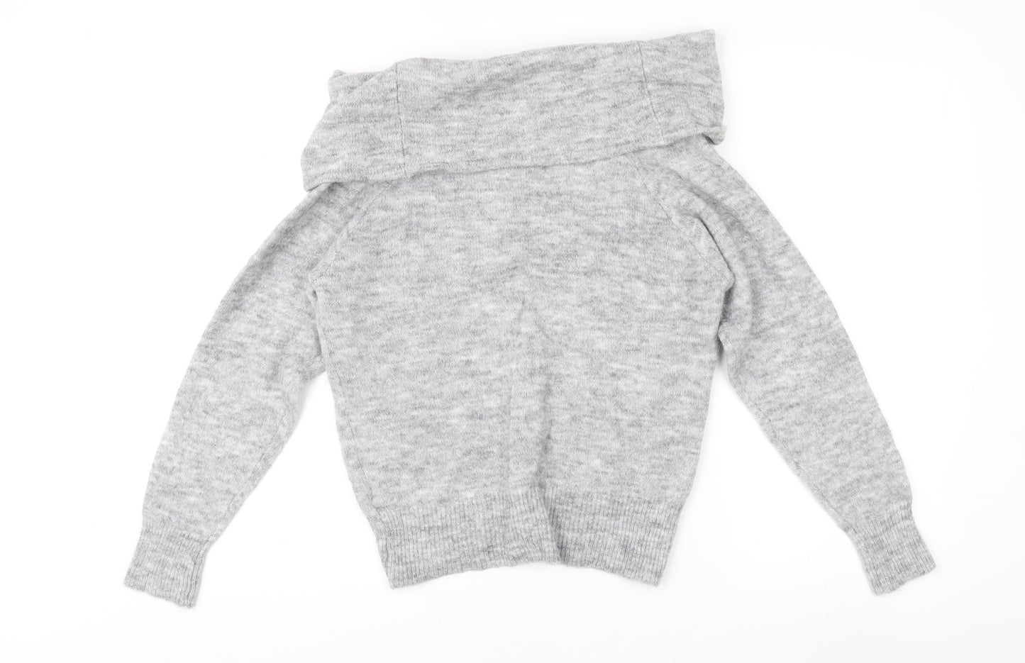 H&M Women Grey Cowl Neck Jumper XS