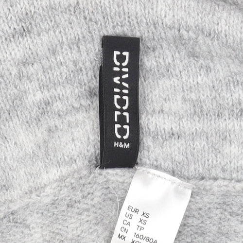 H&M Women Grey Cowl Neck Jumper XS