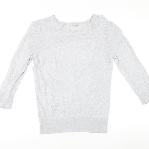 H&M Women's Grey Pullover Jumper, M, Crew Neck