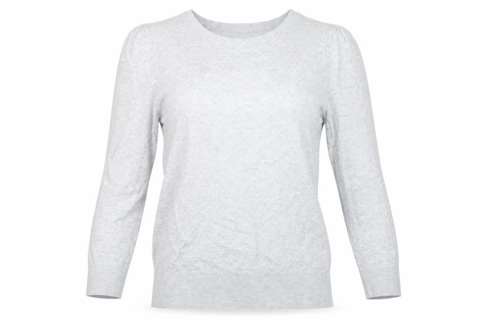 Front view of H&M Women's Grey jumper, M, Crew Neck