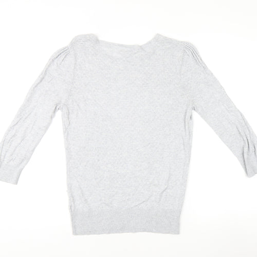H&M Women's Grey Pullover Jumper, M, Crew Neck