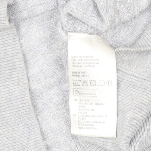 H&M Women's Grey Pullover Jumper, M, Crew Neck