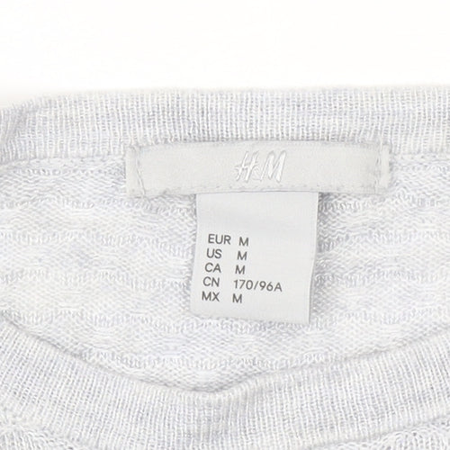 H&M Women's Grey Pullover Jumper, M, Crew Neck