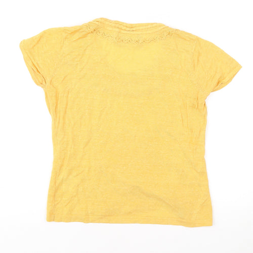 Alex & Co. Women's Yellow Round Neck T-Shirt Size 10